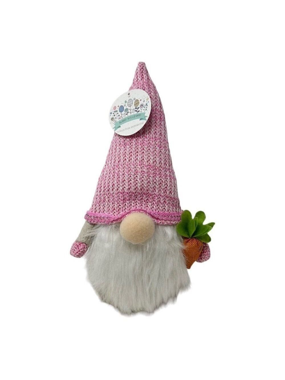 Bunny Boulevard Faceless Rabbit Gnome 13 in Easter Spring Pink Shelf Sitter